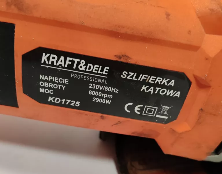 SZLIFIERKA KĄTOWA KRAFT&DELE KD1725 23MM 2900W 230V