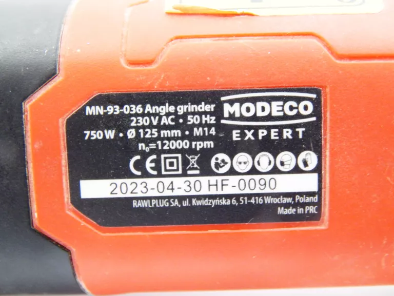 SZLIFIERKA KĄTOWA MODECO EXPERT