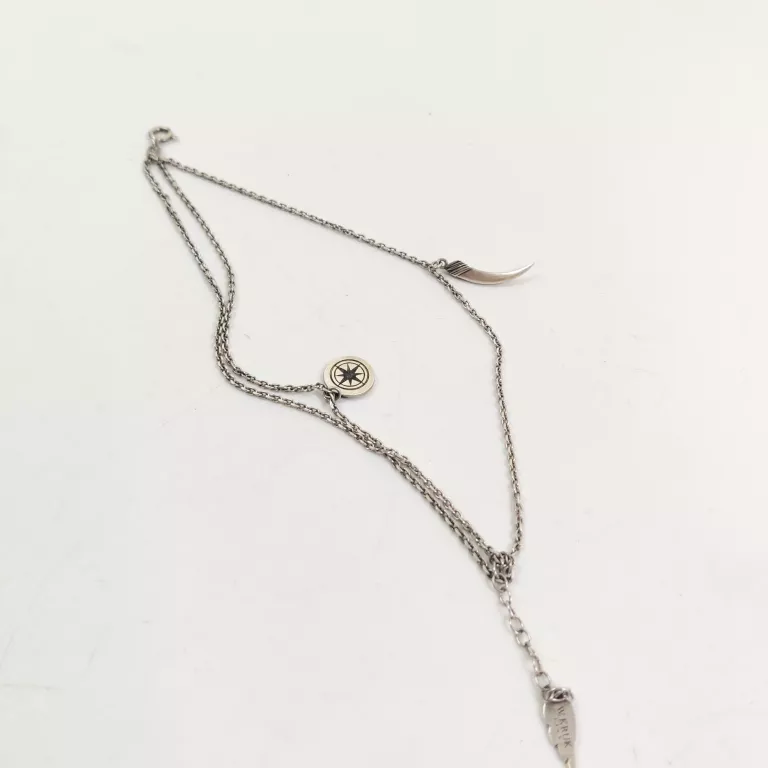 SREBRNA BRANSOLETKA Z PRZYWIESZKAMI 6,24G 925 14-18CM