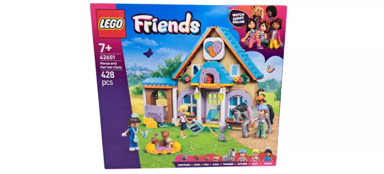 LEGO FRIENDS 42651 KOŃ I LECZNICA DLA ZWIERZĄT WETERYNARZ ZWIERZĘTA STAJNI
