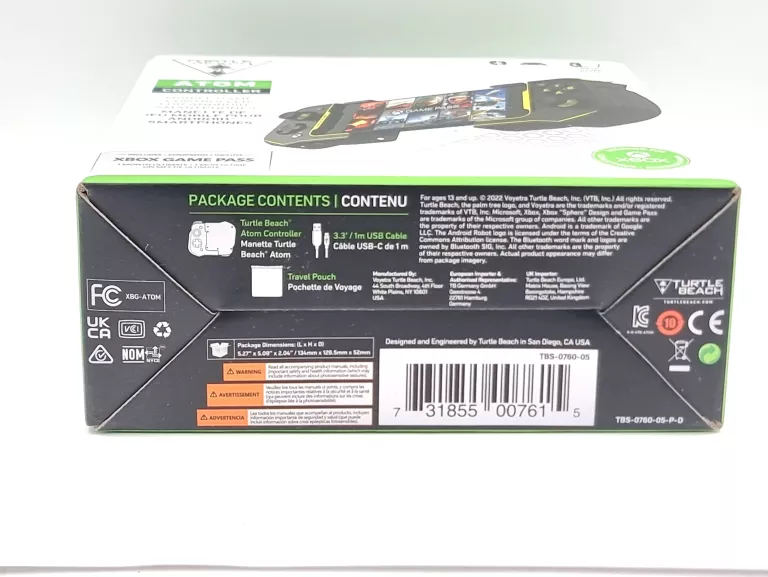 TURTLE BEACH ATOM MOBILNY KONTROLER GIER DO TELEFONÓW Z SYSTEMEM ANDROID