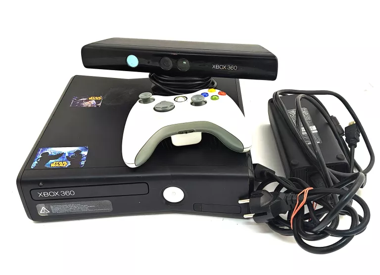 KONSOLA XBOX 360 + KINECT + PAD + ZASILACZ