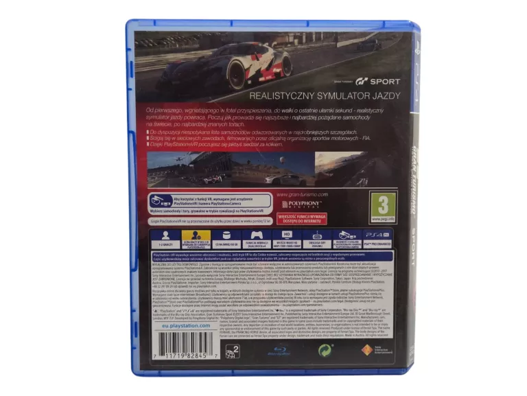 GRA NA PS4 GRAN TURISMO SPORT