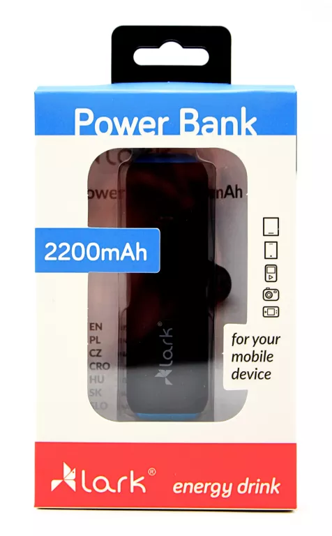 POWERBANK LARK ENERGY DRINK 2200 MAH CZARNY