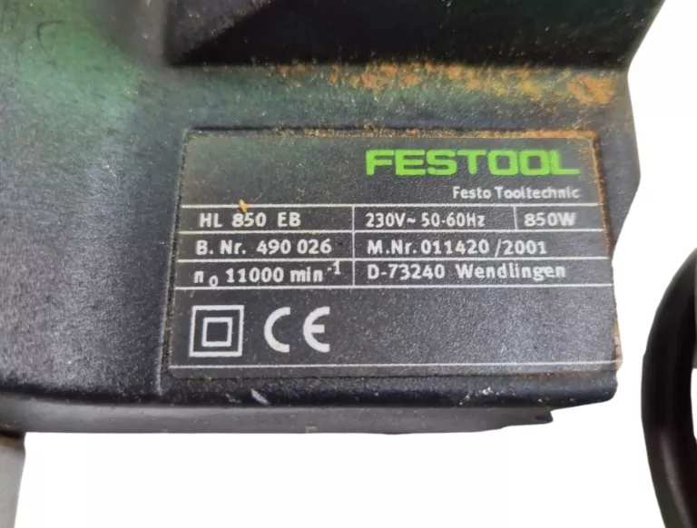 NIEZAWODNY STRUG ELEKTRYCZNY HEBLARKA FESTO FESTOOL HL 850 EB