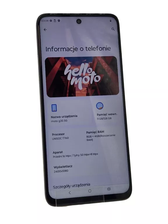 TELEFON SMARTFON MOTOROLA MOTO G35 8 GB / 128 GB 5G * OKAZJA *