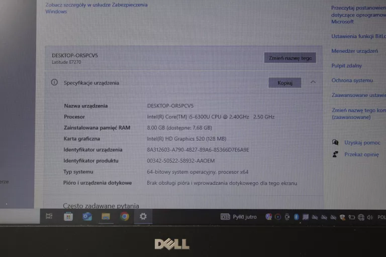 LAPTOP DELL LATITUDE E7270