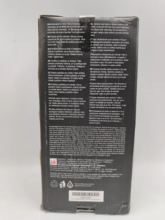 MATA CHŁODZĄCA DLA PSA NIEBIESKA 50 CM X 90 CM KIK USZKODZONE PUDEŁKO