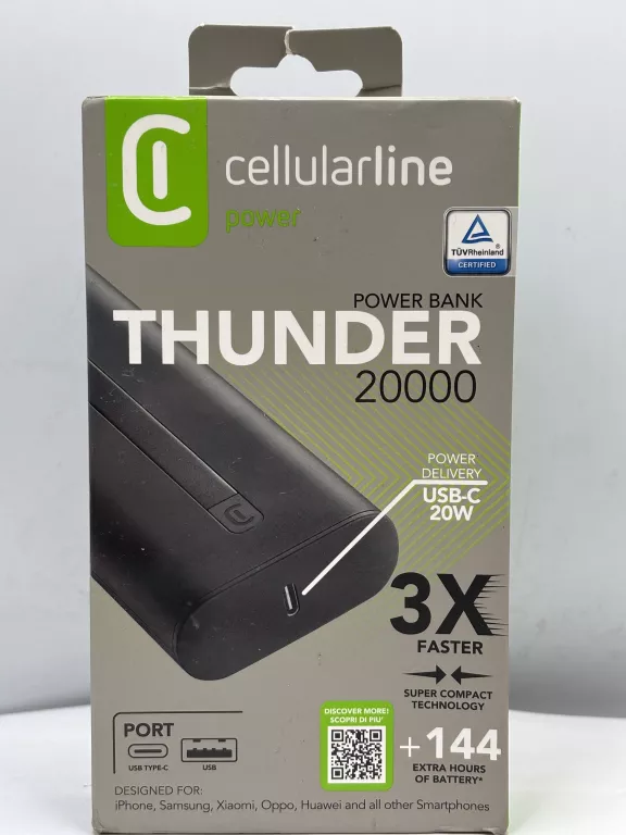 POWERBANK CELLULARLINE THUNDER 20000 MAH