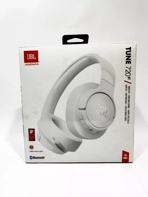 SŁUCHAWKI BEZPRZEWODOWE NAUSZNE JBL TUNE 720BT PUDEŁKO+PARAGON