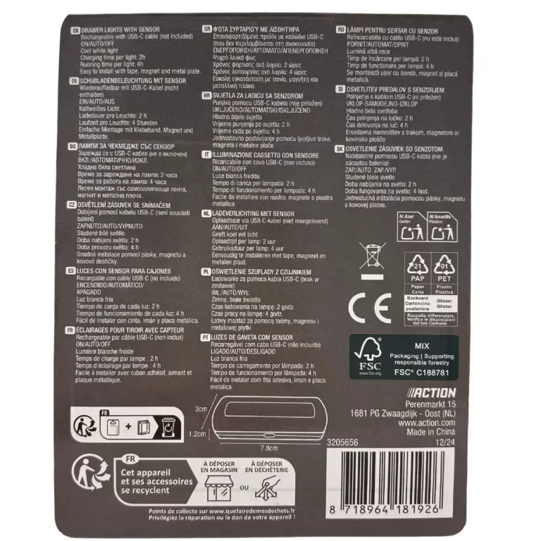LAMPKI AKUMULATOROWE DO SZUFLADY LED 8718964181926