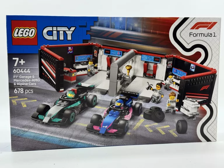 KLOCKI LEGO CITY 60444 GARAŻ I BOLIDY MERCEDES-AMG I ALPINE F1