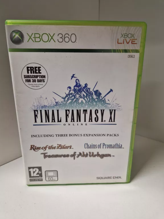 FINAL FANTASY XI 11 ONLINE 2008 MICROSOFT XBOX 360
