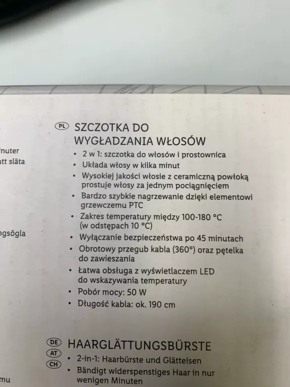 SZCZOTKA DO WYGŁADZANIA WŁOSÓW SILVERCREST