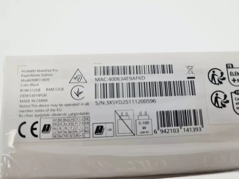 TABLET HUAWEI MATEPAD PRO 12,2” 12/512GB PAPER MATTE EDITION