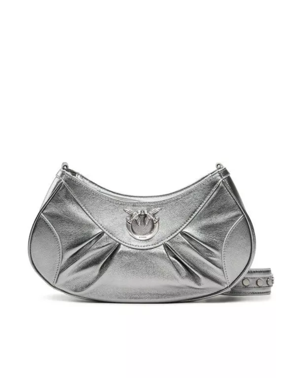 TOREBKA SREBRNA LISTONOSZKA PINKO LOVE BON BON CROSSBODY MINI