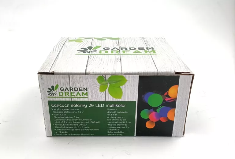 ŁAŃCUCH SOLARNY 20 LED MULTIKOLOR GARDEN DREAM