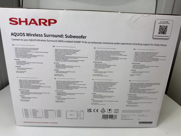 SUBWOOFER AKTYWNY SHARP CP-AWS0101 60 W CZARNY