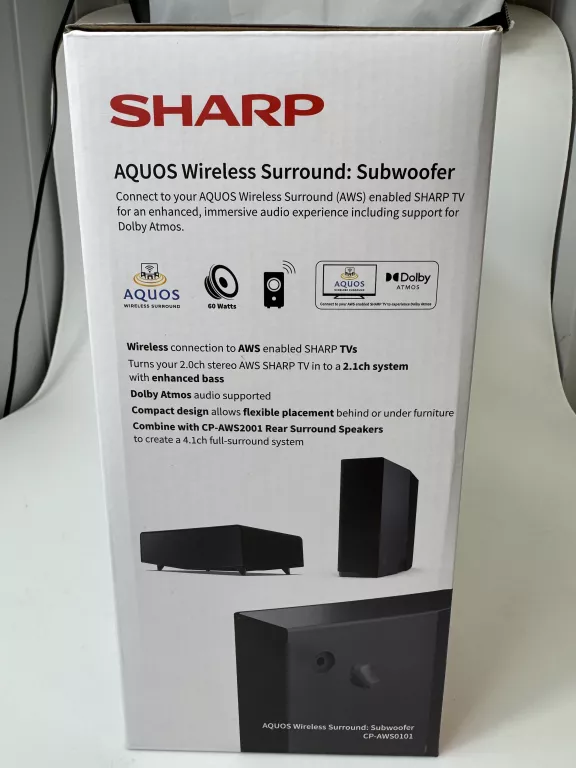 SUBWOOFER AKTYWNY SHARP CP-AWS0101 60 W CZARNY