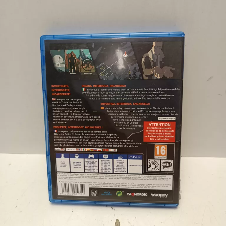 THIS IS THE POLICE II PS4