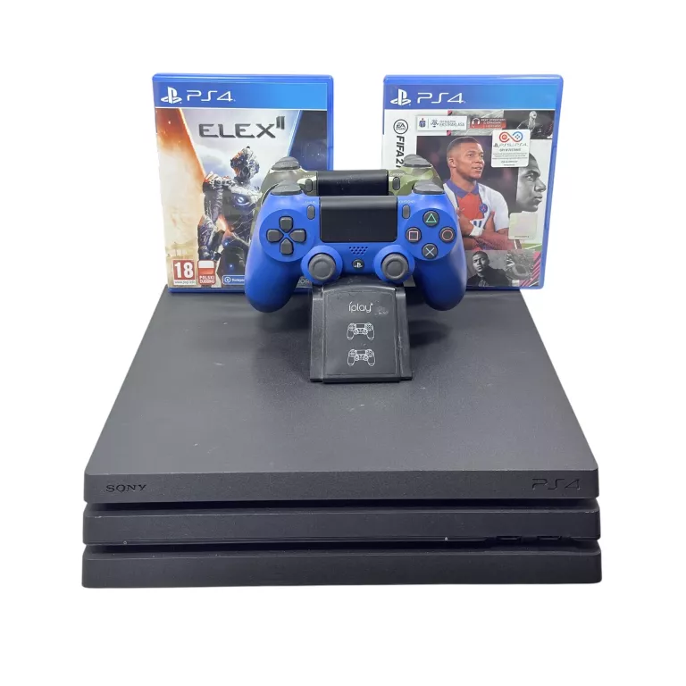 KONSOLA PS4 PRO CUH-7016B 2 PADY, 2 GRY, ŁADOWARKA