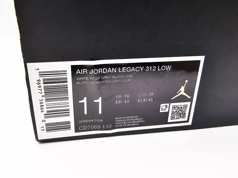 BUTY MĘSKIE NIKE AIR JORDAN LEGANCY 312 LOW / ROZMIAR 45 / PUDEŁKO