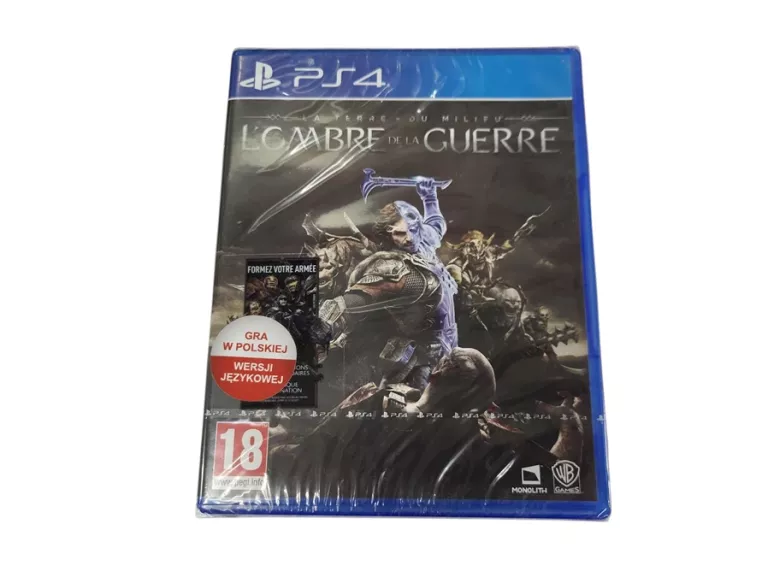 GRA NA PS4 LA TERRE DU MILIEU : L'OMBRE DE LA GUERRE