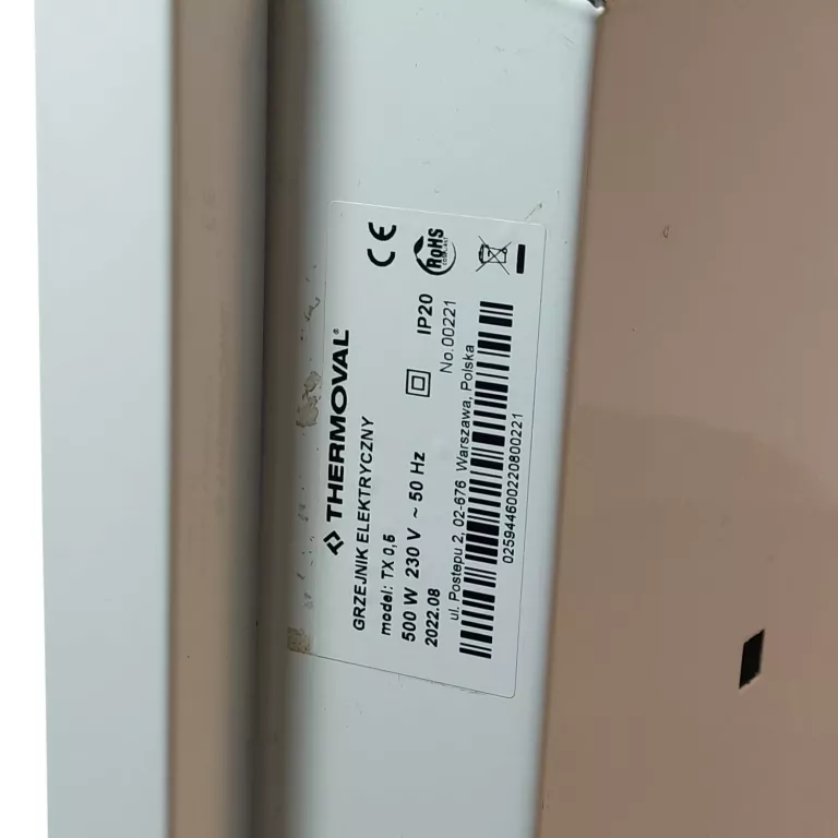 GRZEJNIK ELEKTRYCZNY THERMOVAL 500W