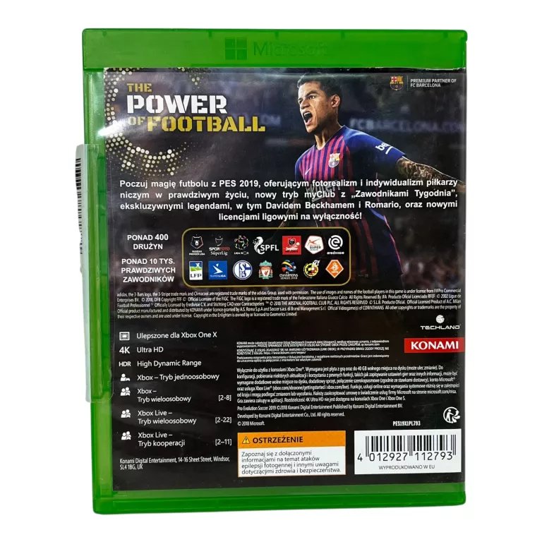 GRA NA XBOX ONE PES 2019