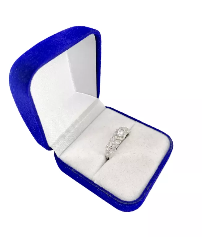 NIEZWYKŁA SREBRNA OBRĄCZKA PIERŚCIONEK 2,43G 925 R.14