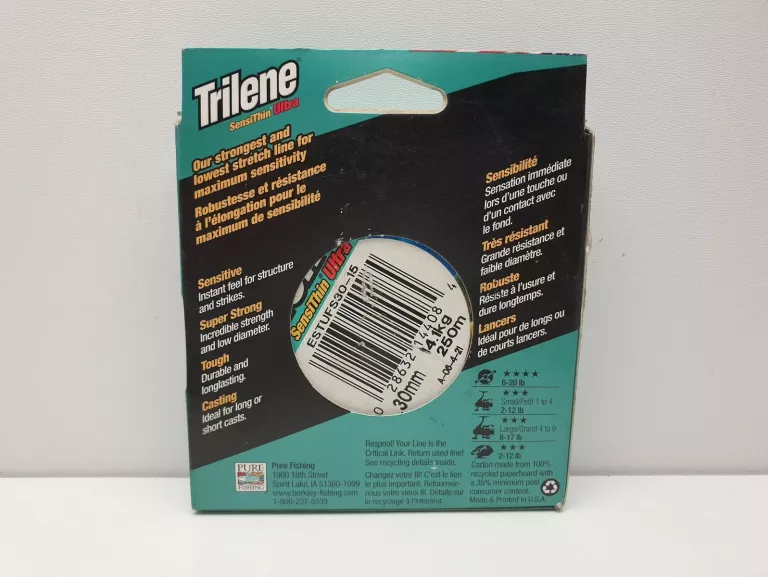 ŻYŁKA BERKLEY TRILENE SENSITHIN ULTRA 250M