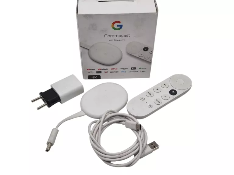 ODTWARZACZ MULTIMEDIALNY GOOGLE CHROMECAST 4K Z GOOGLE TV