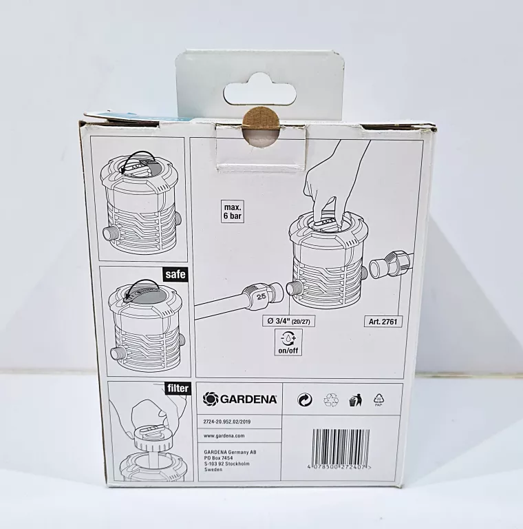 GARDENA 2724 ZAWÓR REGULUJĄCY I ZAMYKAJĄCY 3/4'' SYSTEM ZRASZANIA