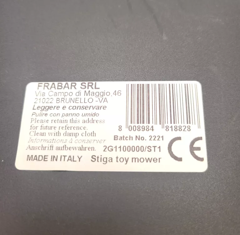 MINI KOSIARKA STIGA ZABAWKA DLA DZIECI