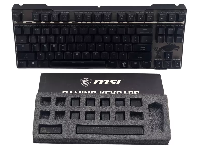 KLAWIATURA MECHANICZNA MSI VIGOR GK 70 TKL RGB GAMINGOWA PODŚWIETLANA 80%