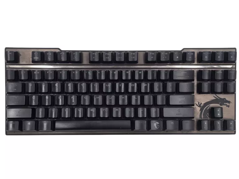 KLAWIATURA MECHANICZNA MSI VIGOR GK 70 TKL RGB GAMINGOWA PODŚWIETLANA 80%