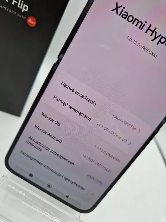 TELEFON XIAOMI MIX FLIP 5G KOMPLET 12/512 GB FIOLETOWY
