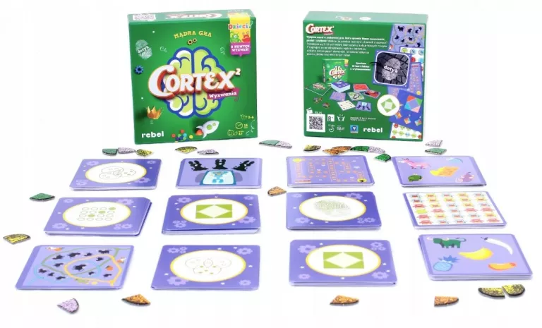CORTEX DLA DZIECI 2 GRA PLANSZOWA ROZBUDZAJĄCA ZMYSŁY 2-6 OSÓB, WIEK 6+