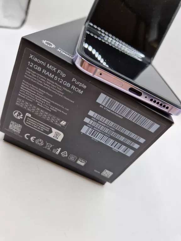 TELEFON XIAOMI MIX FLIP 5G KOMPLET 12/512 GB FIOLETOWY