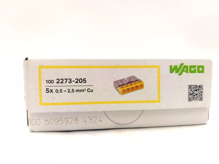 WAGO 2273-205 SZYBKOZŁĄCZKA ZŁĄCZKA KOSTKA DO DRUTU 5X0,5-2,5MM2 100SZT