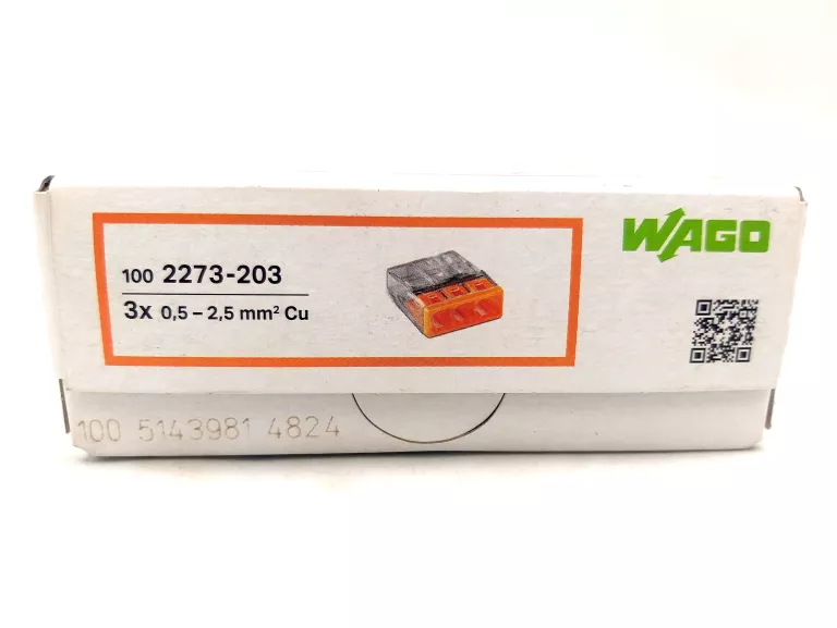 WAGO ZŁĄCZKA NA DRUT POTRÓJNA WCISK 3X2,5 2273-203 100 SZT.