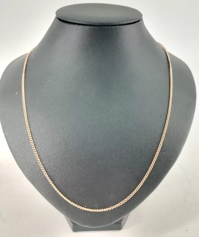 PIĘKNY ZŁOTY ŁAŃCUSZEK. PRÓBY 585, 57CM, SPLOT ANKIER