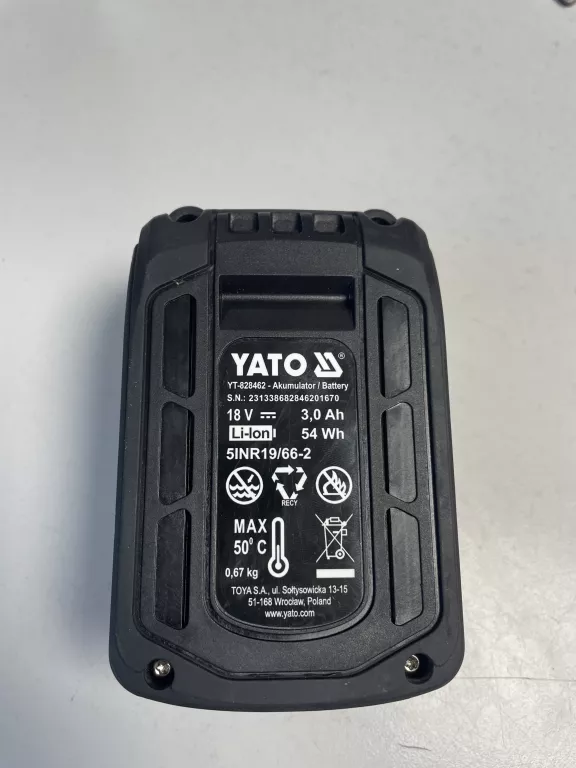 AKUMULATOR YATO 18V 3.0 AH