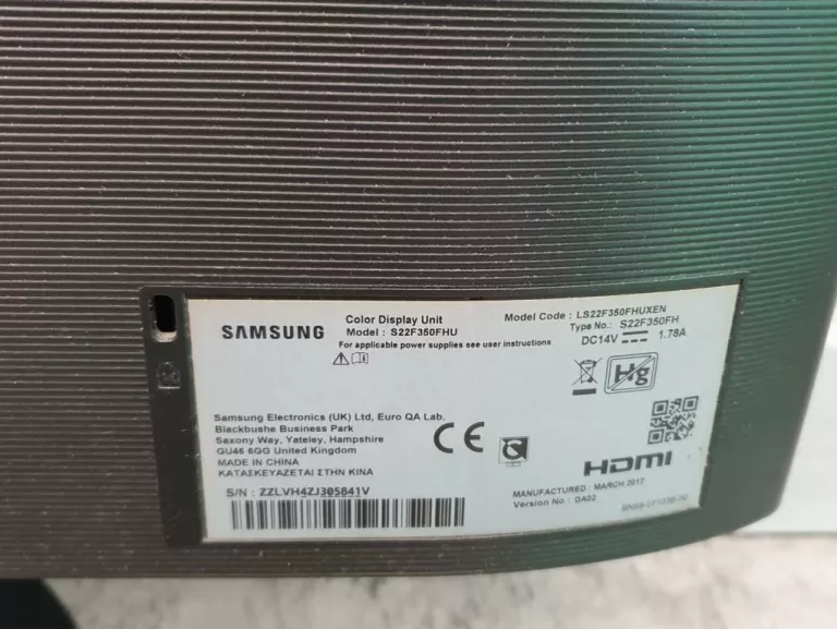 MONITOR SAMSUNG S22F350FHU
