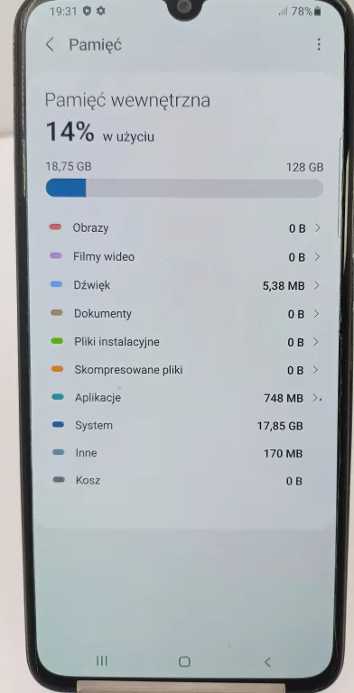 TELEFON SAMSUNG GALAXY A70 128GB USZK. ŁADOWANIE