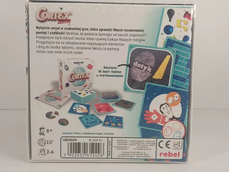 GRA PLANSZOWA CORTEX 2 BIAŁY REBEL 2-6 OSÓB, WIEK 8+