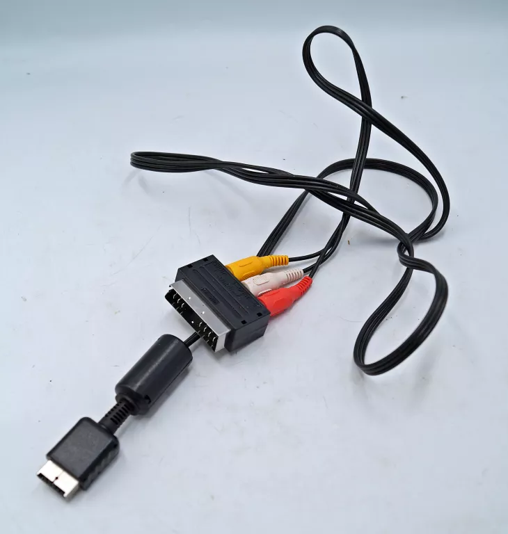 ORIGNALNY KABEL AV DO PS1/PS2 + PRZEJŚCÓWULA NA EURO