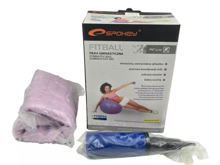 PIŁKA GIMANSTYCZNA SPOKEY FITBALL ĆWICZENIOWA 55CM + POMPKA