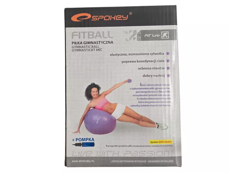 PIŁKA GIMANSTYCZNA SPOKEY FITBALL ĆWICZENIOWA 55CM + POMPKA