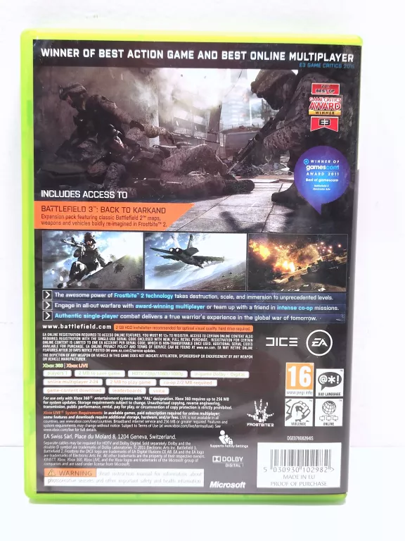 GRA BATTLEFIELD 3 LIMITED EDITION XBOX 360
